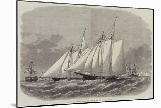 The Ocean Yacht-Race Between the Dauntless and the Cambria, the Start-Edwin Weedon-Mounted Giclee Print