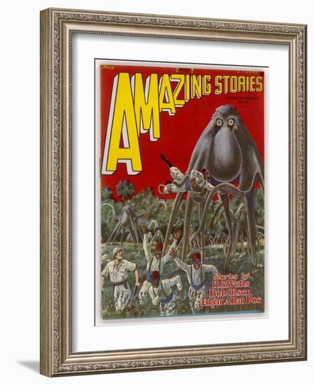 The Octopus Cycle (Lester and Pratt) Explorers in Africa are Attacked by Giant Land-Octopi-Frank R. Paul-Framed Art Print