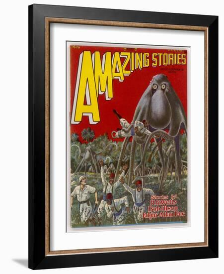 The Octopus Cycle (Lester and Pratt) Explorers in Africa are Attacked by Giant Land-Octopi-Frank R. Paul-Framed Art Print