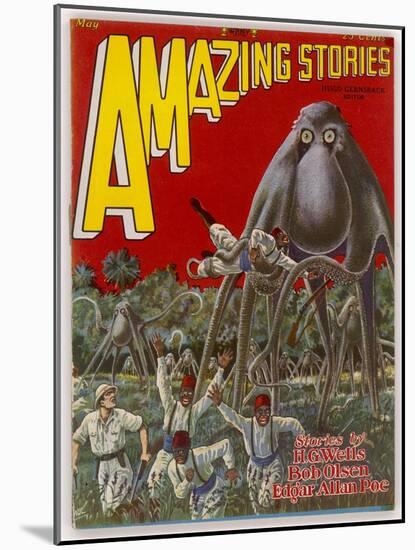 The Octopus Cycle (Lester and Pratt) Explorers in Africa are Attacked by Giant Land-Octopi-Frank R. Paul-Mounted Art Print