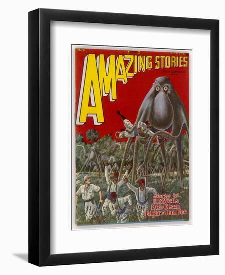 The Octopus Cycle (Lester and Pratt) Explorers in Africa are Attacked by Giant Land-Octopi-Frank R. Paul-Framed Art Print