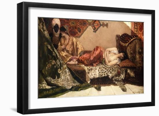 The Odalisque, 1882-Jean Joseph Benjamin Constant-Framed Giclee Print