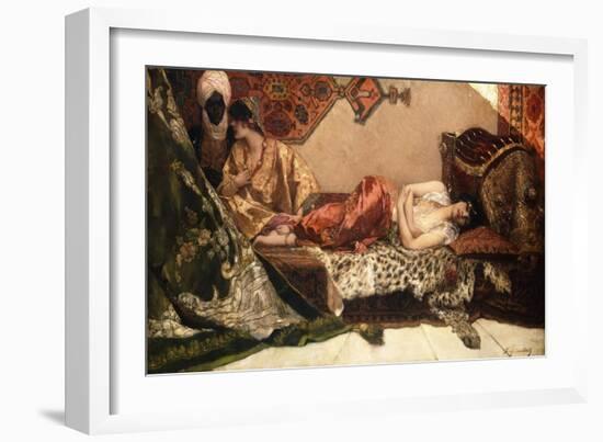 The Odalisque, 1882-Jean Joseph Benjamin Constant-Framed Giclee Print