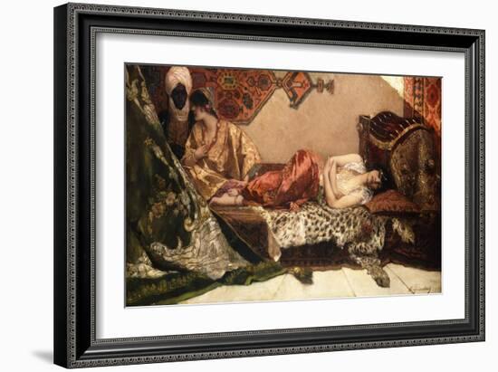 The Odalisque, 1882-Jean Joseph Benjamin Constant-Framed Giclee Print