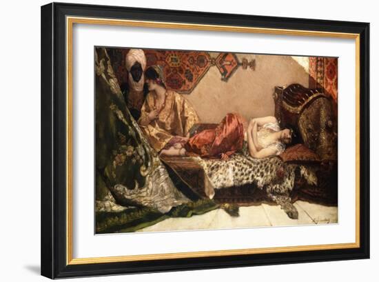 The Odalisque, 1882-Jean Joseph Benjamin Constant-Framed Giclee Print