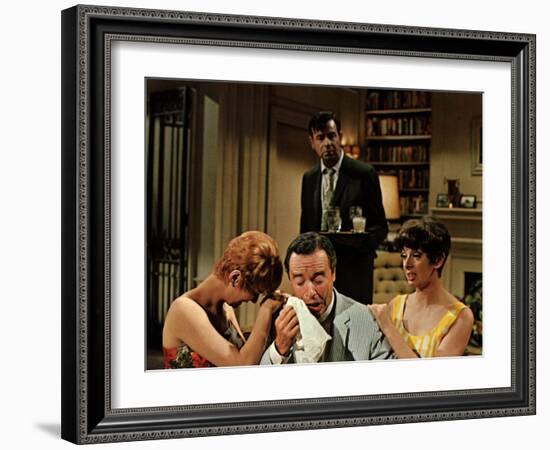 The Odd Couple, Carole Shelley, Jack Lemmon, Walter Matthau, Monica Evans, 1968-null-Framed Photo