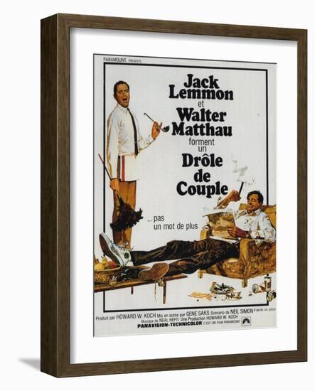 The Odd Couple, French Movie Poster, 1968-null-Framed Art Print