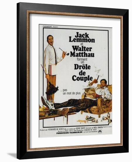 The Odd Couple, French Movie Poster, 1968-null-Framed Art Print