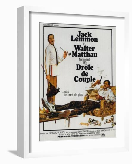 The Odd Couple, French Movie Poster, 1968-null-Framed Art Print