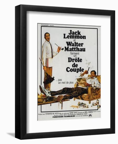 The Odd Couple, French Movie Poster, 1968-null-Framed Art Print