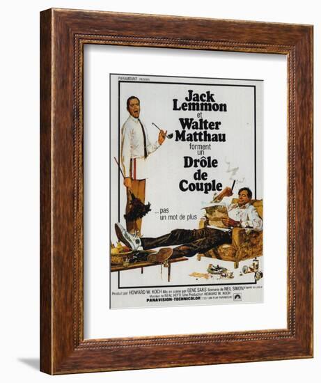 The Odd Couple, French Movie Poster, 1968-null-Framed Premium Giclee Print