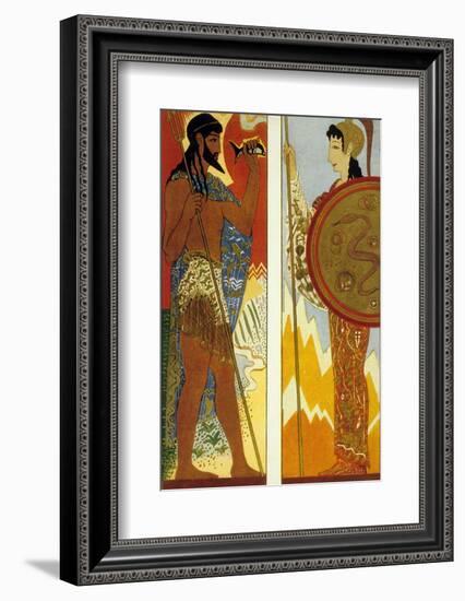 The Odyssey by Homere : the Gods Poseidon and Athena, 1930-1933-null-Framed Photo