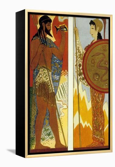 The Odyssey by Homere : the Gods Poseidon and Athena, 1930-1933-null-Framed Stretched Canvas