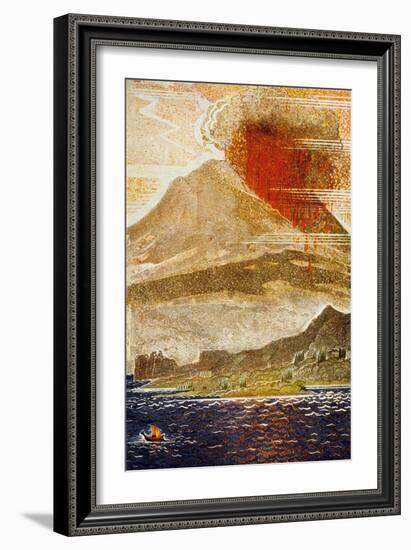 The Odyssey by Homere : Ulysses Apporaching of the Island of the Cyclop (Volcano)-null-Framed Premium Giclee Print