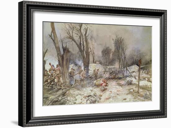 The Offensive at Saint-Pierre-Aigle, July 1918 (Oil on Canvas)-Francois Flameng-Framed Giclee Print