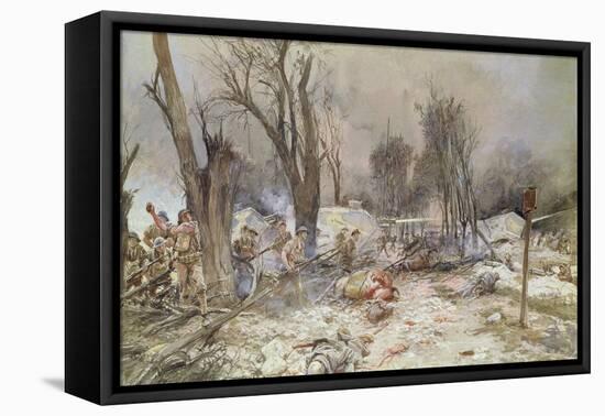 The Offensive at Saint-Pierre-Aigle, July 1918 (Oil on Canvas)-Francois Flameng-Framed Premier Image Canvas