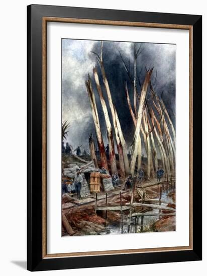 The Offensive at Yser, 1917-Francois Flameng-Framed Giclee Print