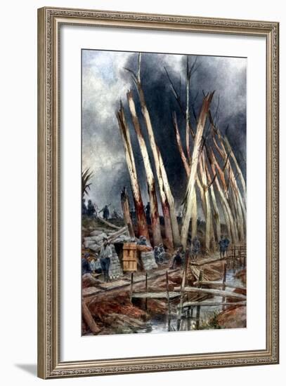 The Offensive at Yser, 1917-Francois Flameng-Framed Giclee Print