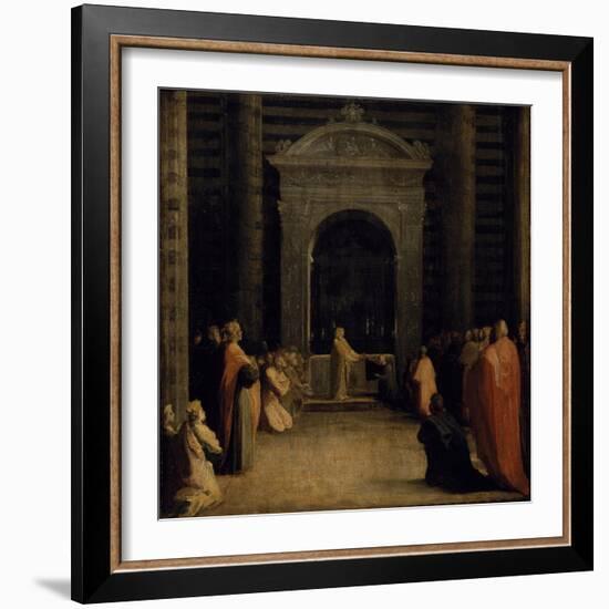 The Offering of the Keys of the City of Siena to the Virgin, on or after 1526-Domenico Beccafumi-Framed Giclee Print