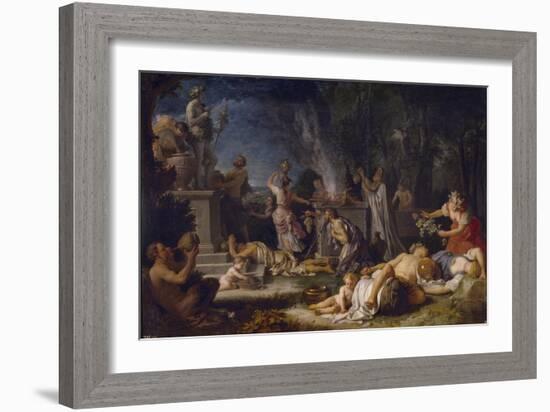 The Offering to Bacchus, 1720-Michel-ange Houasse-Framed Giclee Print