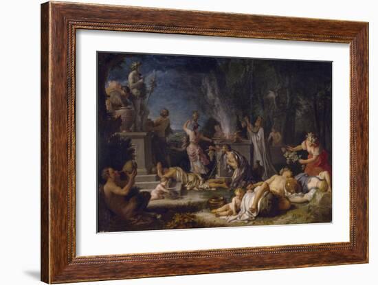 The Offering to Bacchus, 1720-Michel-ange Houasse-Framed Giclee Print
