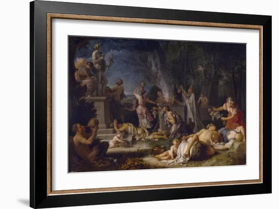 The Offering to Bacchus, 1720-Michel-ange Houasse-Framed Giclee Print