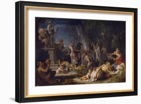 The Offering to Bacchus, 1720-Michel-ange Houasse-Framed Giclee Print