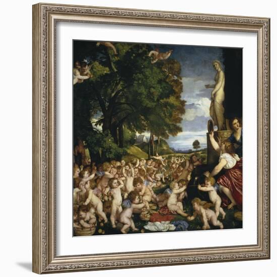 The Offering to Venus, 1518-1519-Titian (Tiziano Vecelli)-Framed Giclee Print