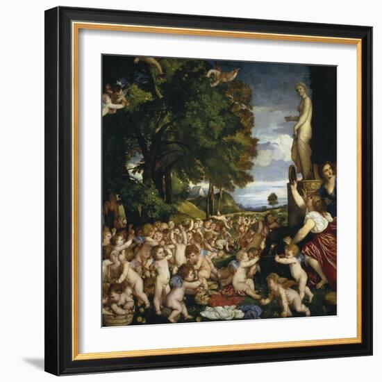 The Offering to Venus, 1518-1519-Titian (Tiziano Vecelli)-Framed Giclee Print