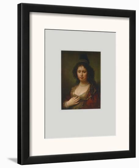 The Officer's Wife-Rembrandt van Rijn-Framed Art Print