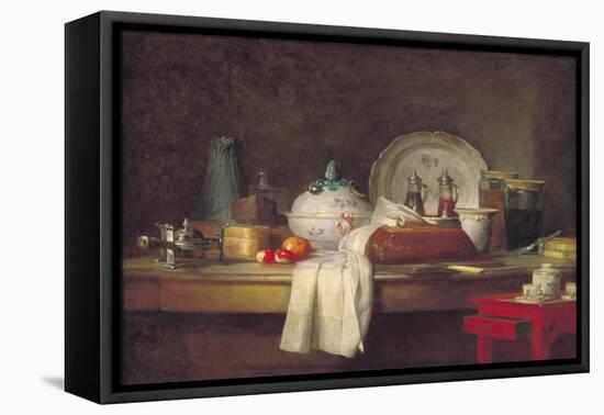 The Officers' Mess or the Remains of a Lunch, 1763-Jean-Baptiste Simeon Chardin-Framed Premier Image Canvas