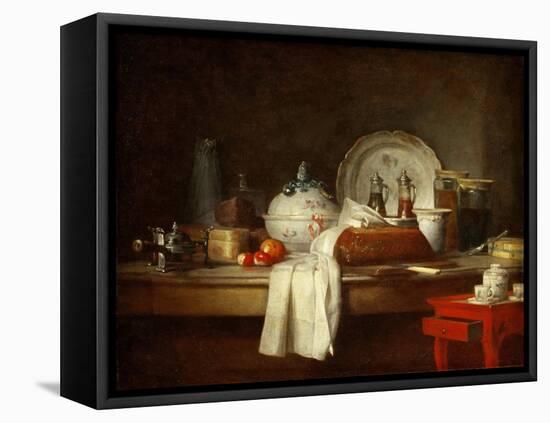 The Officers' Mess or the Remains of a Lunch-Jean-Baptiste Simeon Chardin-Framed Premier Image Canvas