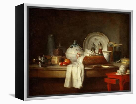 The Officers' Mess or the Remains of a Lunch-Jean-Baptiste Simeon Chardin-Framed Premier Image Canvas