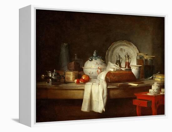 The Officers' Mess or the Remains of a Lunch-Jean-Baptiste Simeon Chardin-Framed Premier Image Canvas