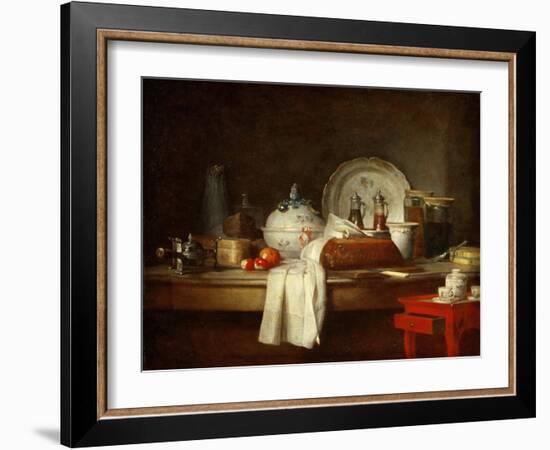 The Officers' Mess or the Remains of a Lunch-Jean-Baptiste Simeon Chardin-Framed Giclee Print