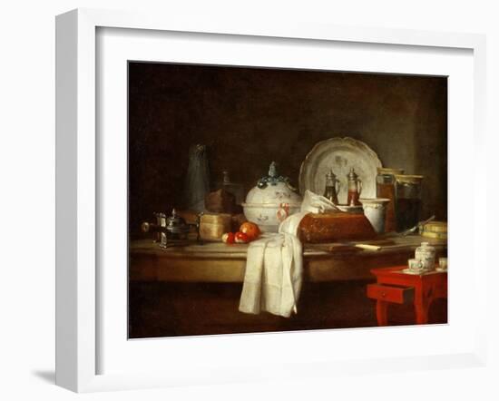 The Officers' Mess or the Remains of a Lunch-Jean-Baptiste Simeon Chardin-Framed Giclee Print