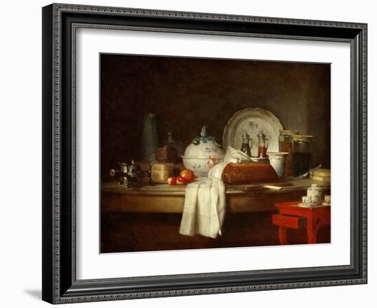 The Officers' Mess or the Remains of a Lunch-Jean-Baptiste Simeon Chardin-Framed Giclee Print