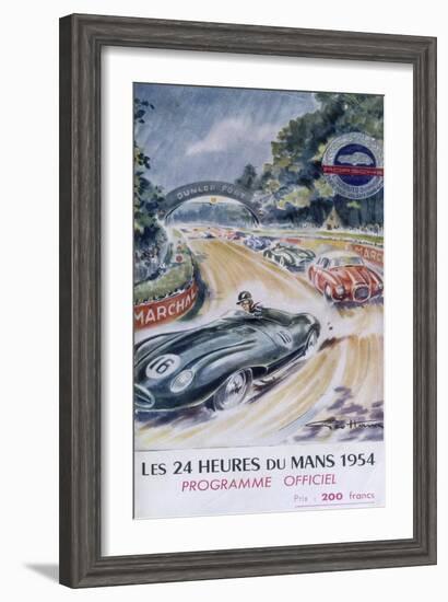 The Official Programme for Le Mans 24 Hours, 1954-null-Framed Giclee Print