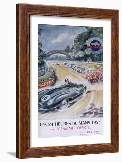 The Official Programme for Le Mans 24 Hours, 1954-null-Framed Giclee Print