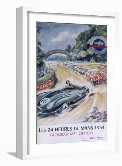 The Official Programme for Le Mans 24 Hours, 1954-null-Framed Giclee Print