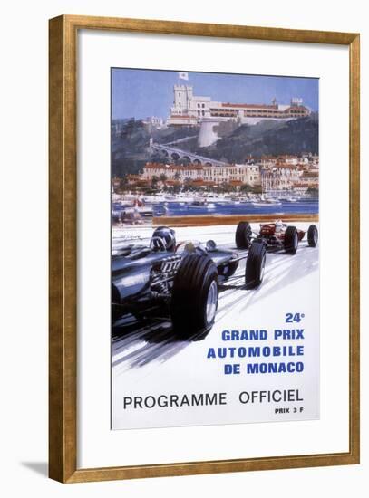 The Official Programme for the 24th Monaco Grand Prix, 1966-Michael Turner-Framed Premium Giclee Print