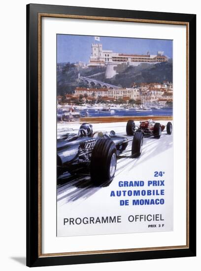 The Official Programme for the 24th Monaco Grand Prix, 1966-Michael Turner-Framed Premium Giclee Print