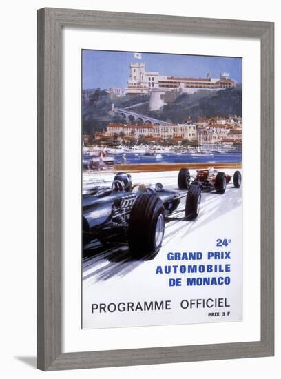 The Official Programme for the 24th Monaco Grand Prix, 1966-Michael Turner-Framed Giclee Print