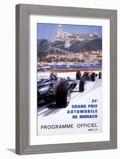 The Official Programme for the 24th Monaco Grand Prix, 1966-Michael Turner-Framed Giclee Print