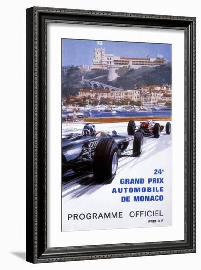 The Official Programme for the 24th Monaco Grand Prix, 1966-Michael Turner-Framed Giclee Print