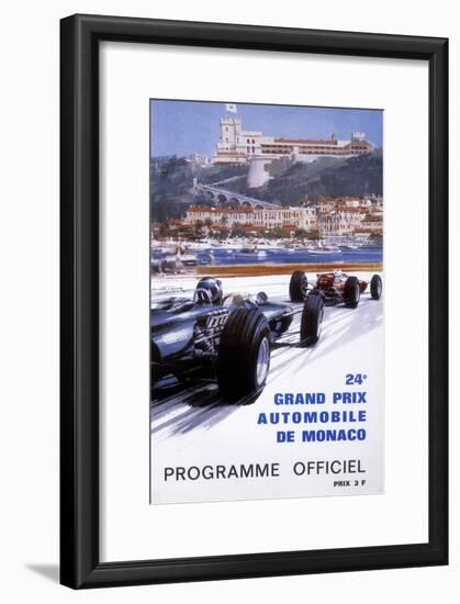 The Official Programme for the 24th Monaco Grand Prix, 1966-Michael Turner-Framed Giclee Print