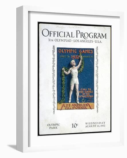 The Official Programme for the Games of the Xth Olympiad, Held in Los Angeles, USA-null-Framed Art Print