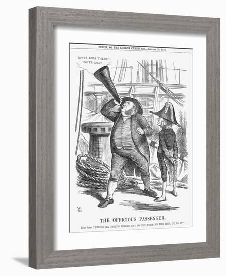 The Officious Passenger, 1866-John Tenniel-Framed Giclee Print