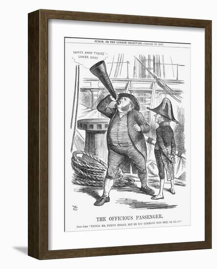 The Officious Passenger, 1866-John Tenniel-Framed Giclee Print