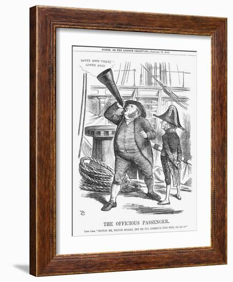 The Officious Passenger, 1866-John Tenniel-Framed Giclee Print